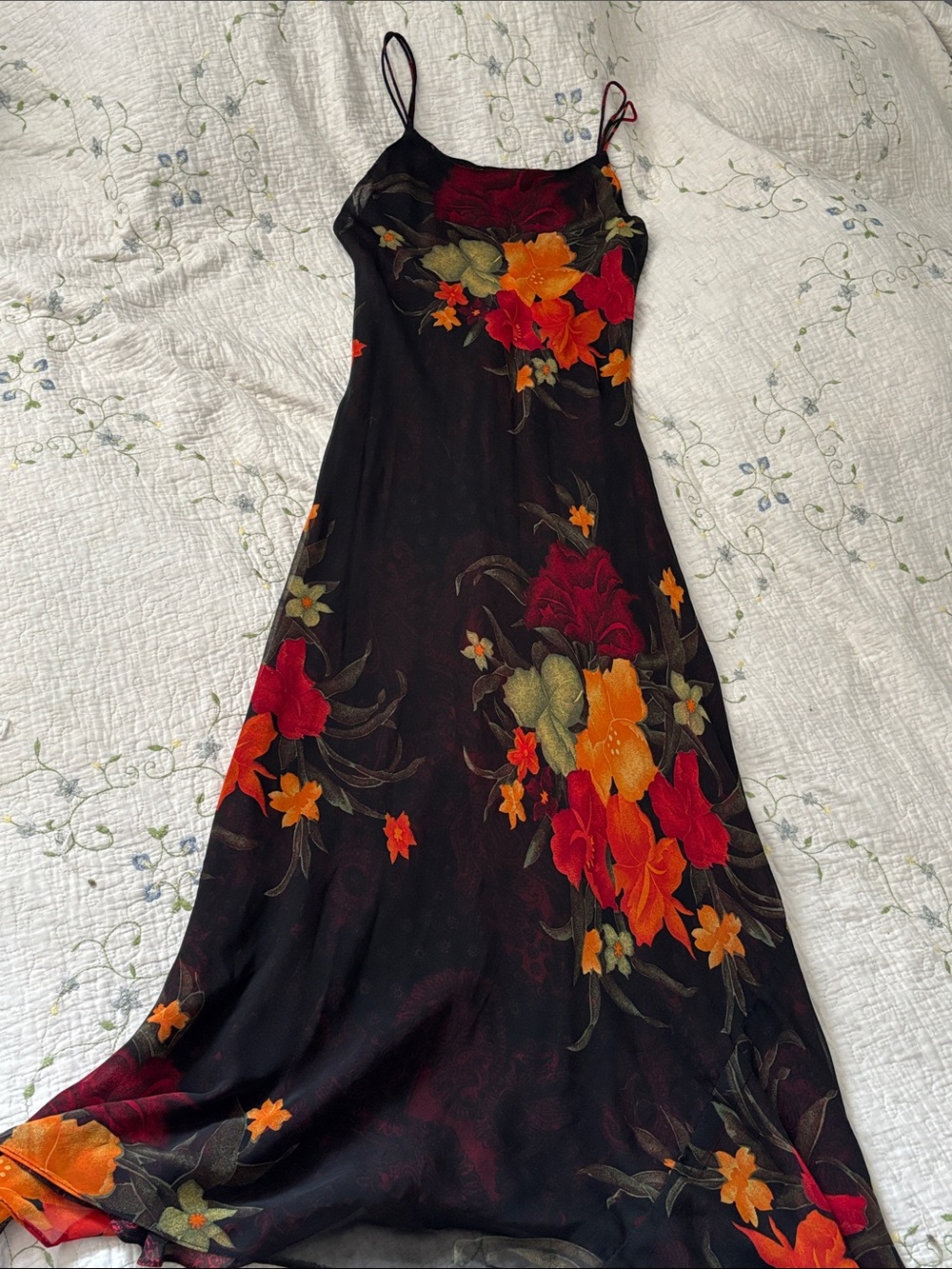 Vintage Reversible Sheer Paisley Slip Dress Goth Grunge Y2K Boho